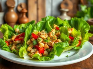 Protein-Packed Chicken Lettuce Cups Delight