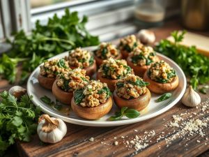 Protein-Packed Delight: Stuffed Mushrooms