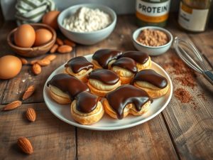 Low Sugar Eclairs with Protein Twist