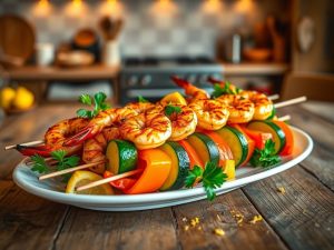 Protein-Packed Shrimp Skewers Delight